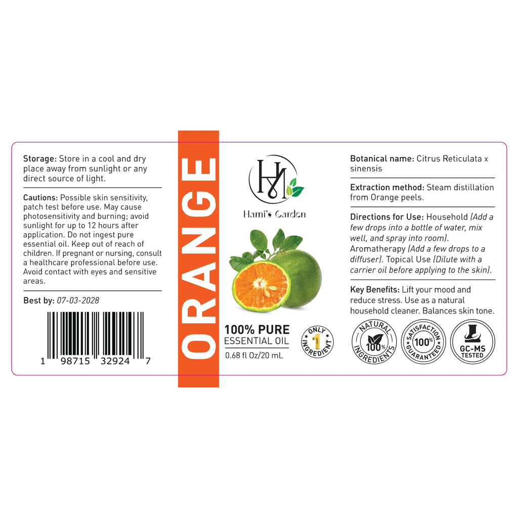 Orange Essential Oil – 0.68 fl Oz/20 mL